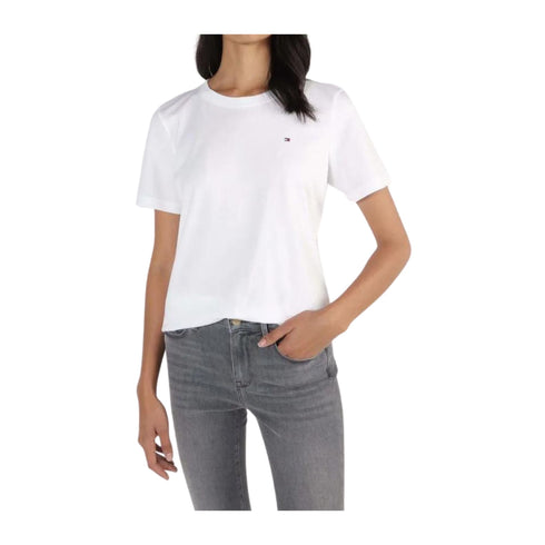 Tommy Hilfiger T-Shirt T-shirt Donna basic con mini logo Bianco - Francavilla Moda